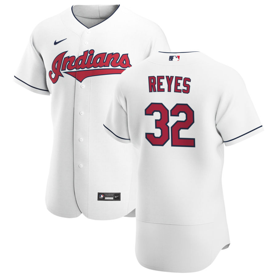 Cleveland Indians #32 Franmil Reyes Men Nike White Home 2020 Authentic Team MLB Jersey